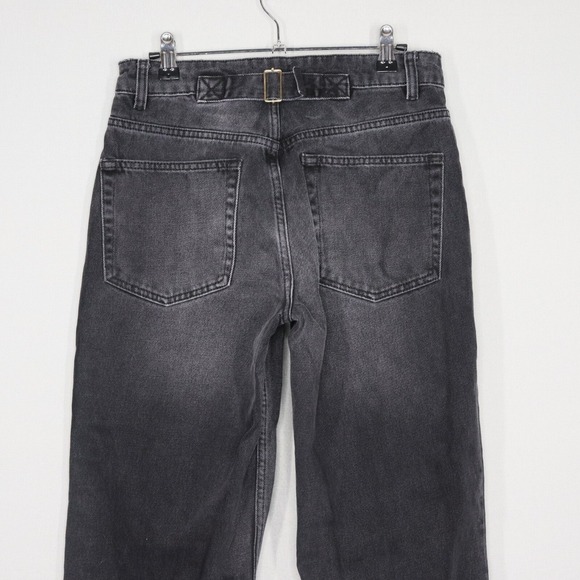 ME+EM Jeans Womens Size 27 Black Faded Straight Leg High Waist 27" Inseam *READ - Picture 10 of 10